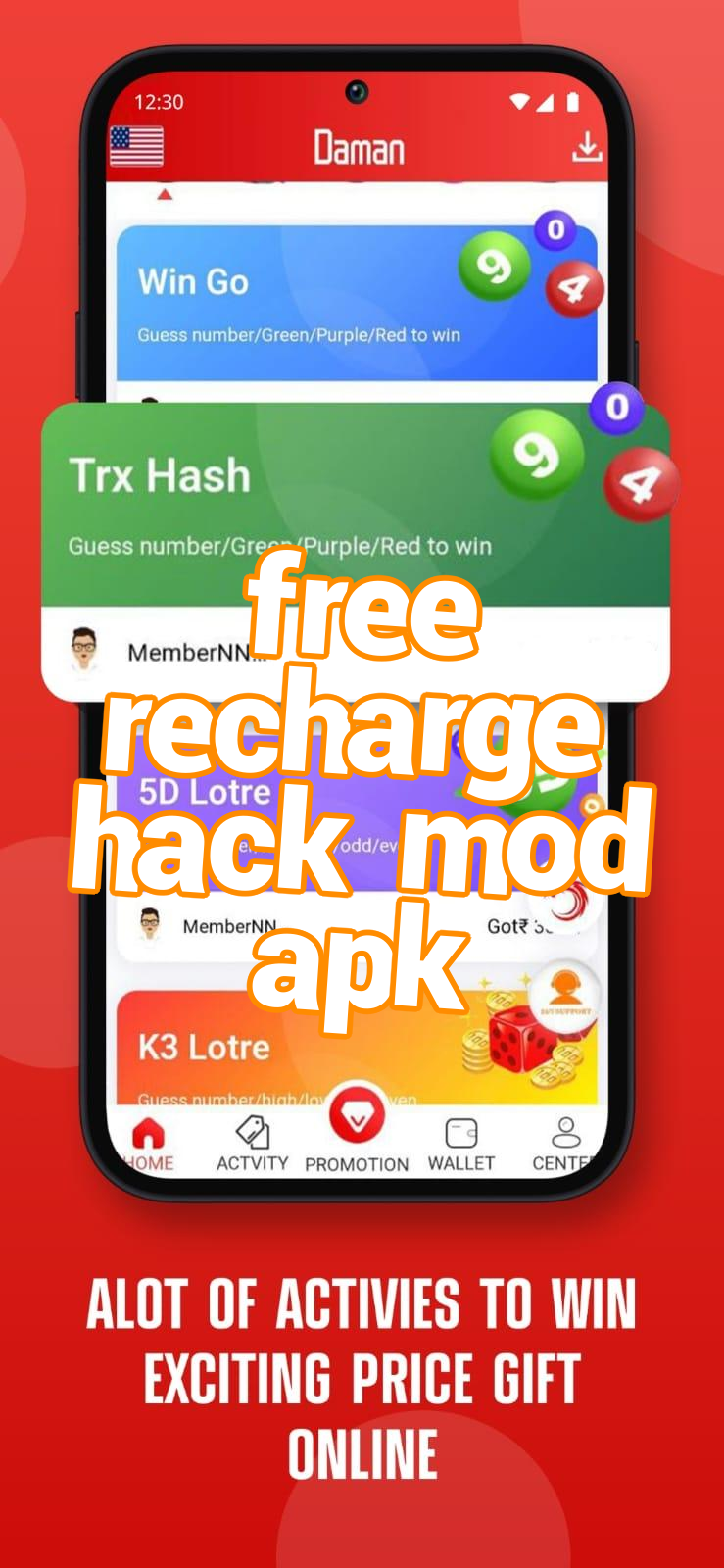 free recharge hack mod apk Screenshots
